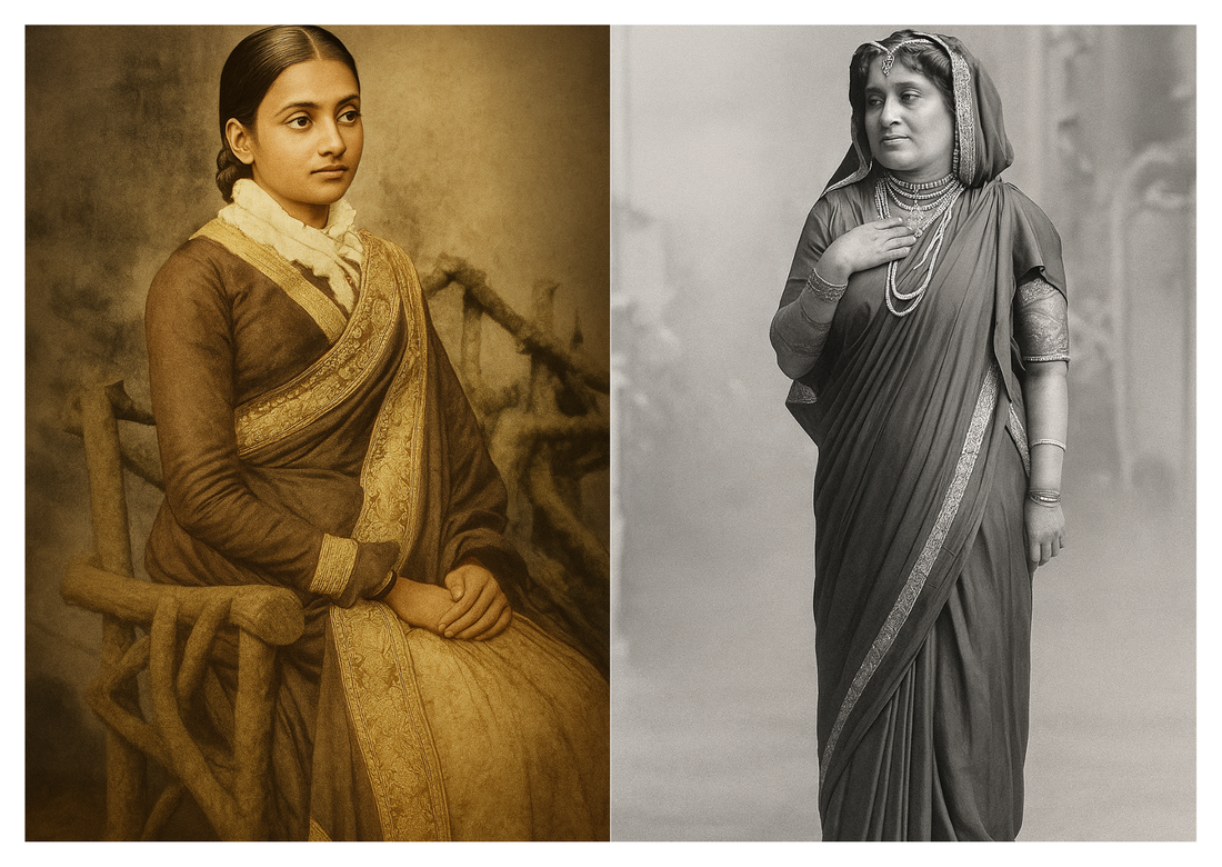 History of Saree Draping: How Jnanadanandini Devi & Suniti Devi Changed It Forever
