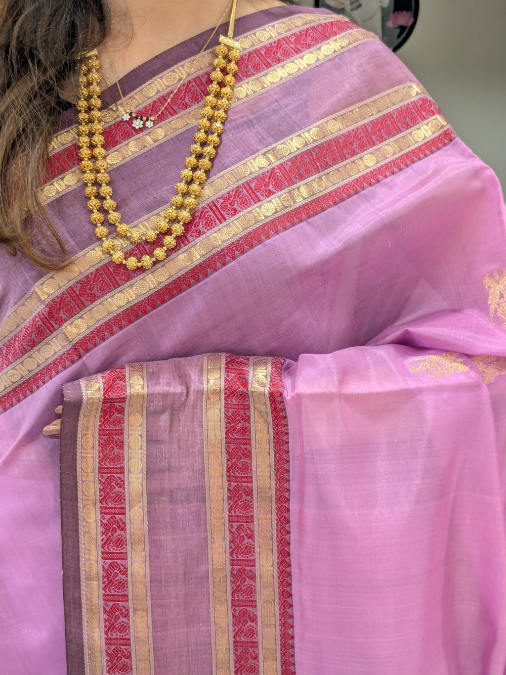 Pink Silk Cotton Traditional Kanjivaram Saree
