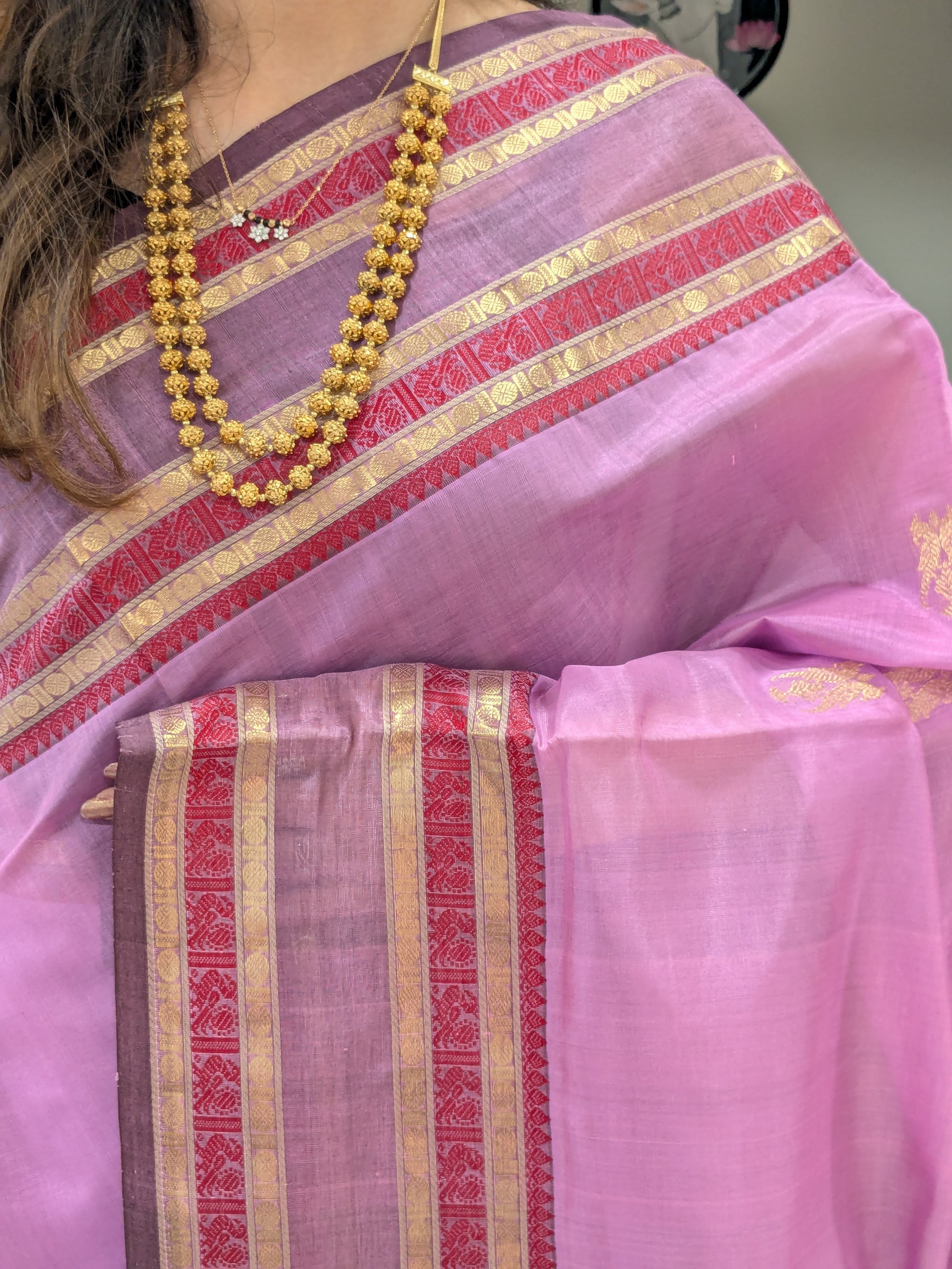 Pink Silk Cotton Traditional Kanjivaram Saree