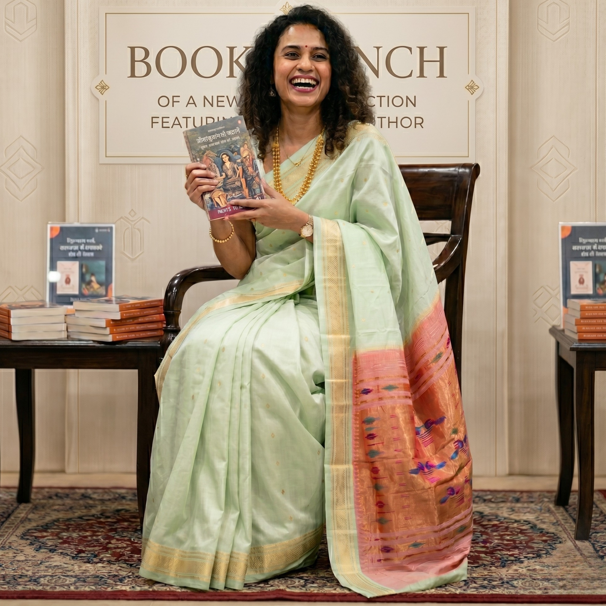 Pista Green Pure Silk Paithani Saree with 14 Peacock Double Padar Pallu
