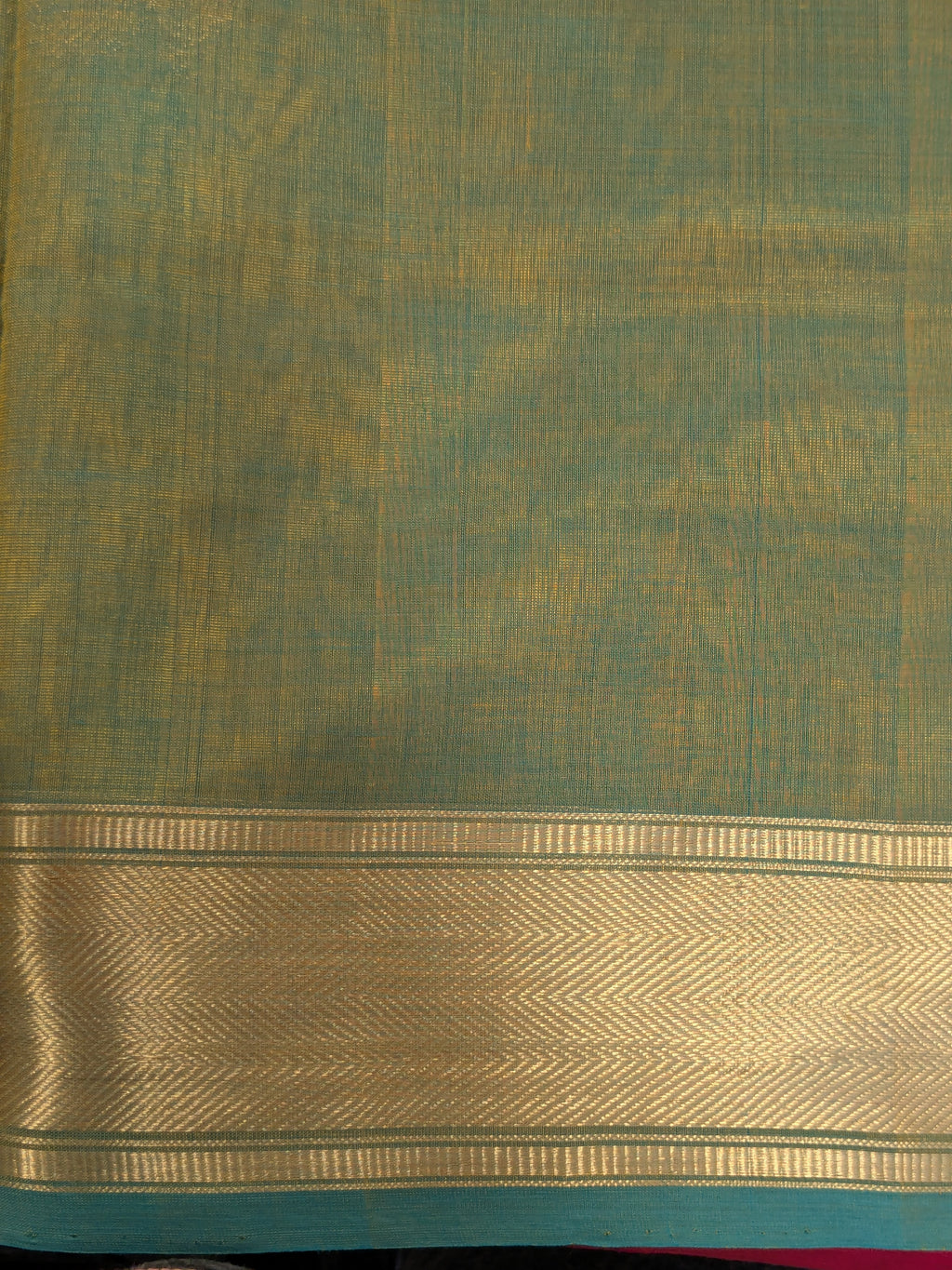 Green and Gold  Silk Cotton Traditional Kanjivaram Saree