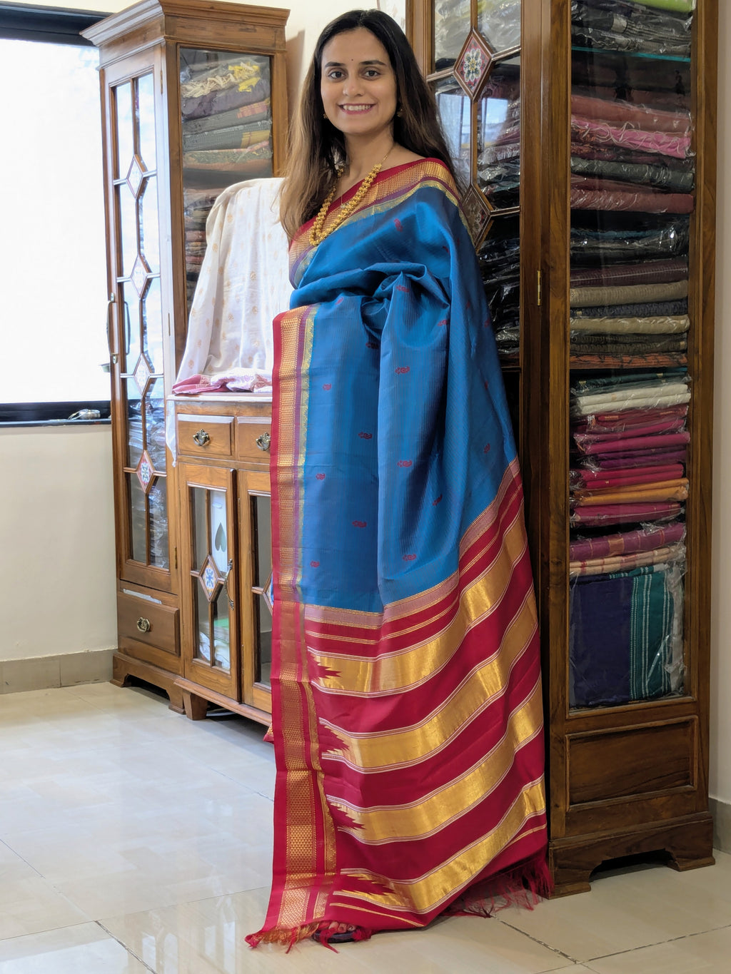Chintamani Colour Pure Silk Ilkal Saree