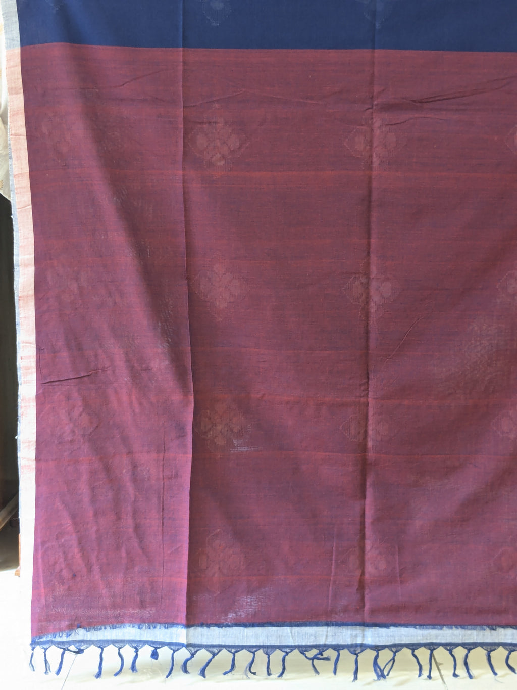 Bawan Buti Royal Blue Cotton Saree