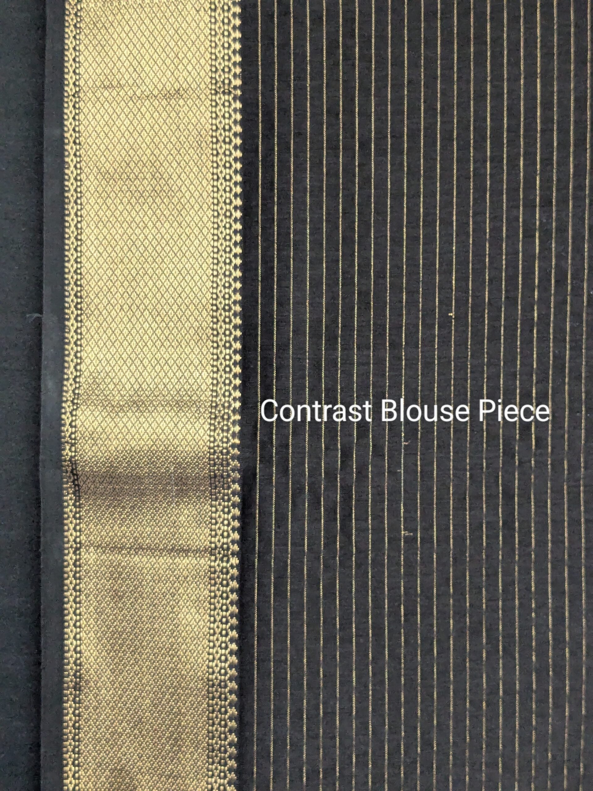 Contrast black blouse piece included to complement the soft onion pink saree for a bold festive or party look.