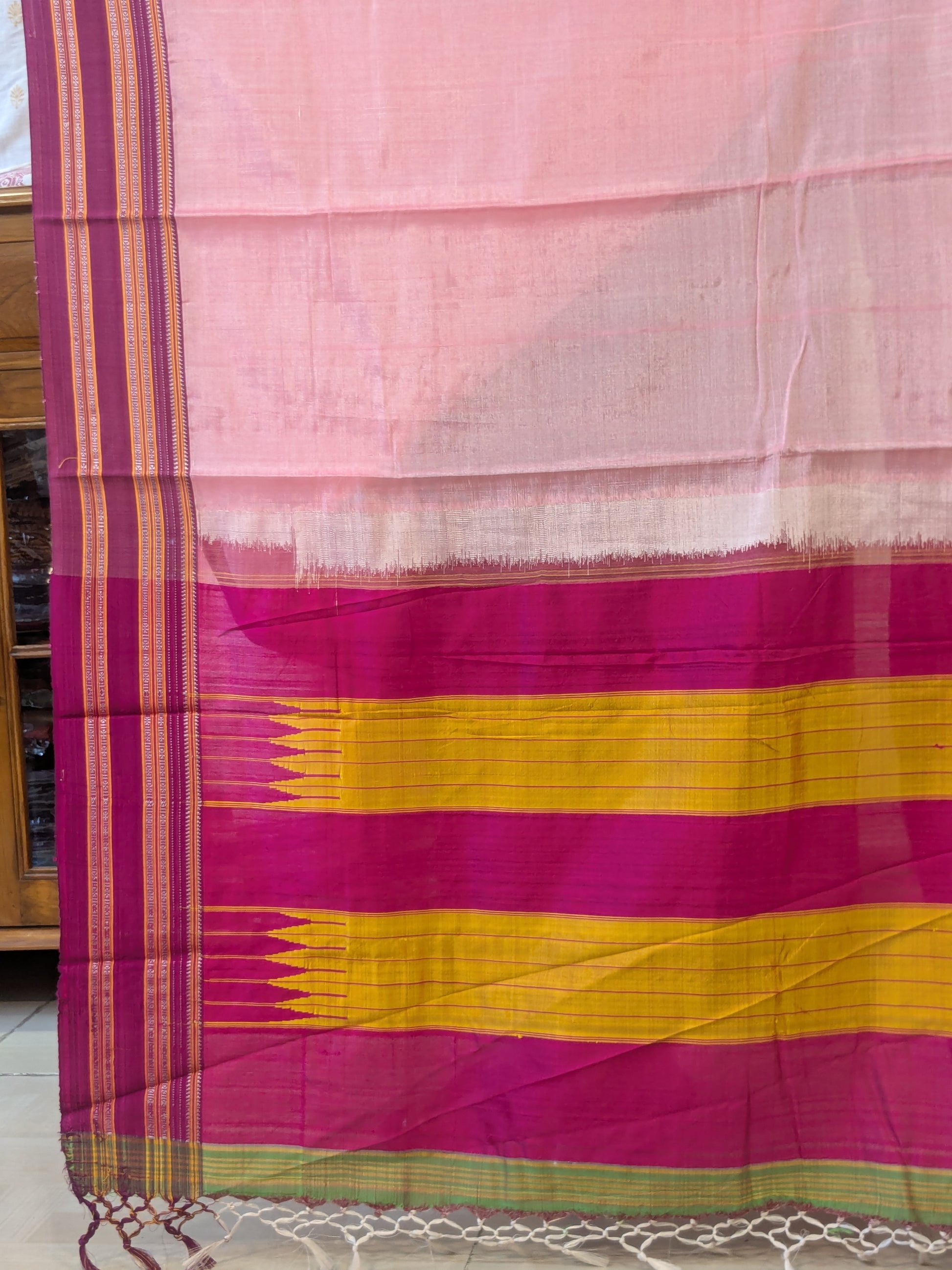 Handloom Pink Ilkal Saree