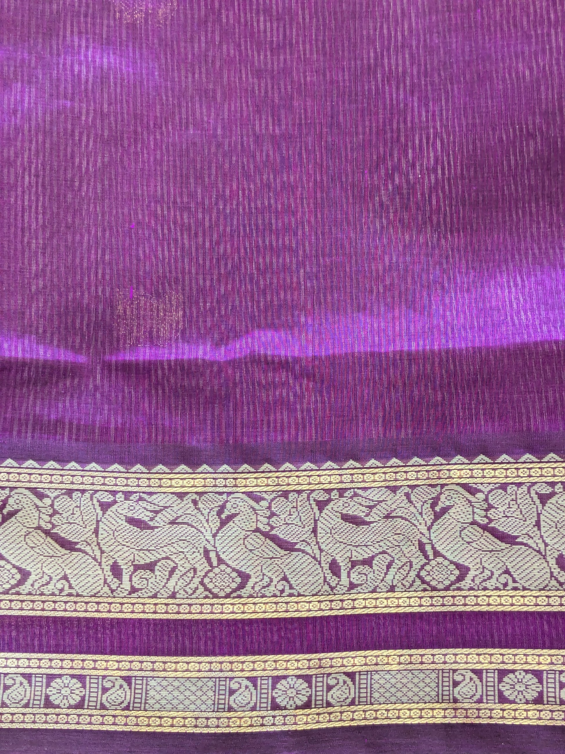kanjeevaram purple wedding saree
