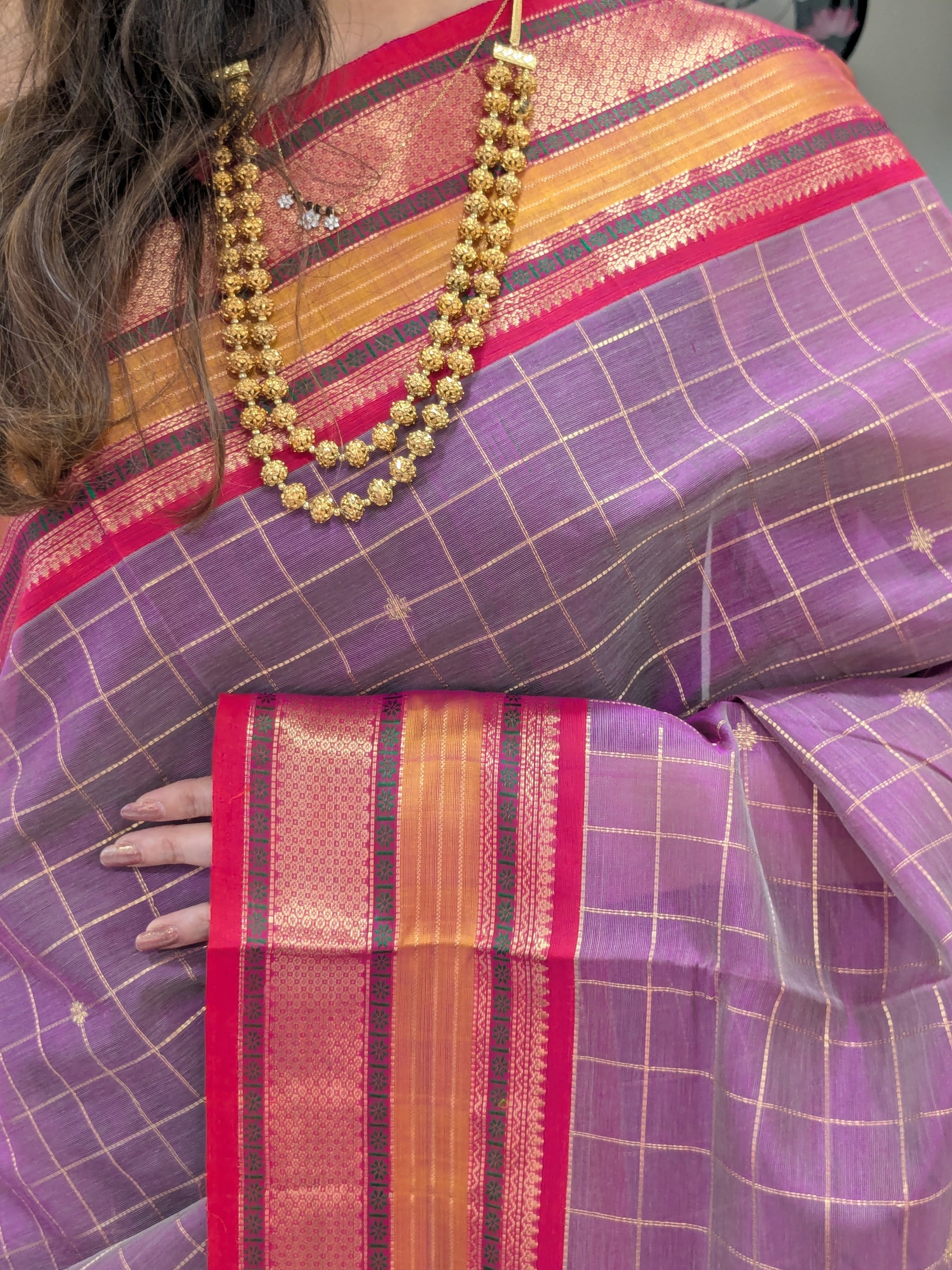 light pink color saree
