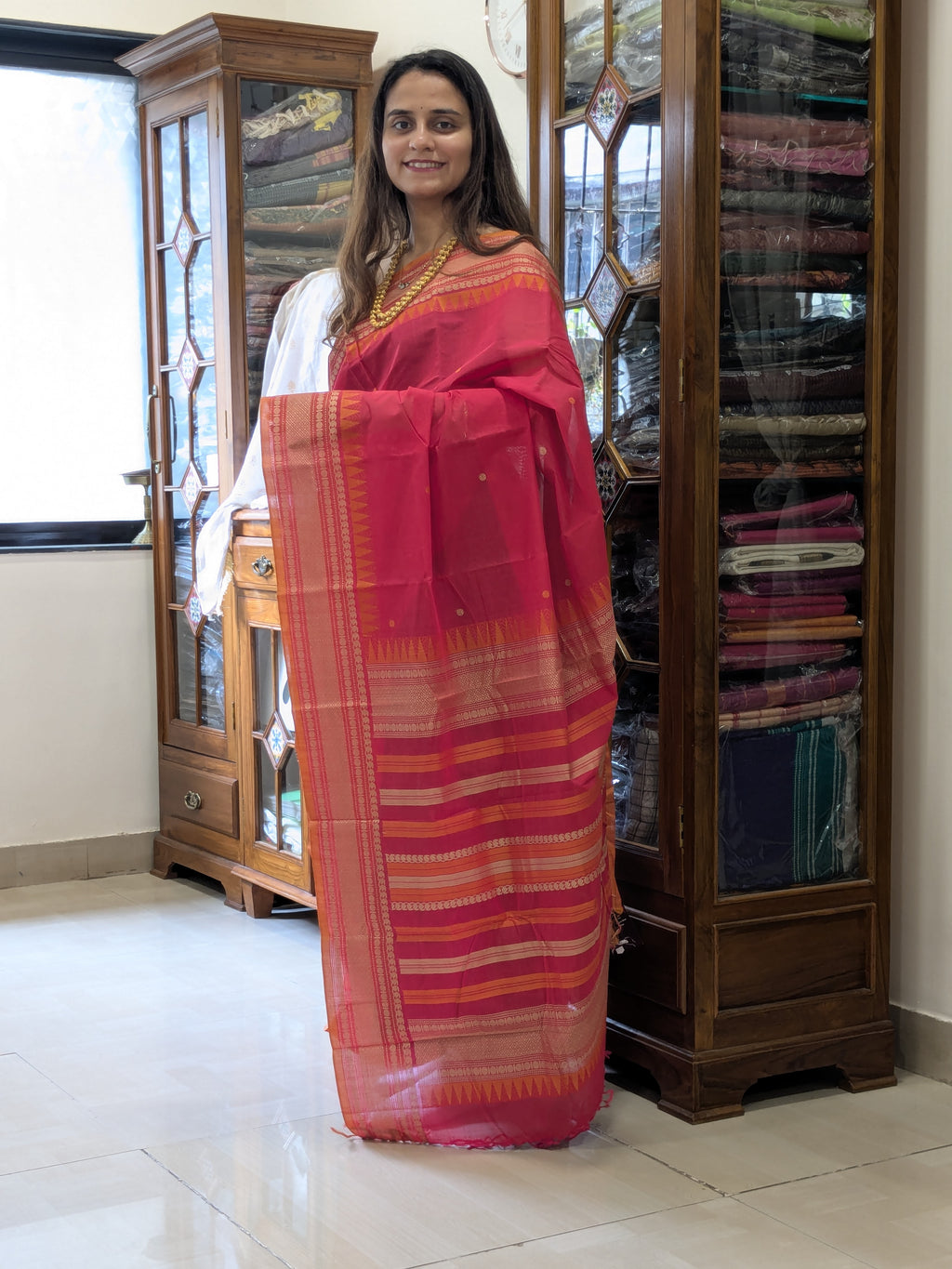 Aboli Colour Cotton Kanjivaram Saree