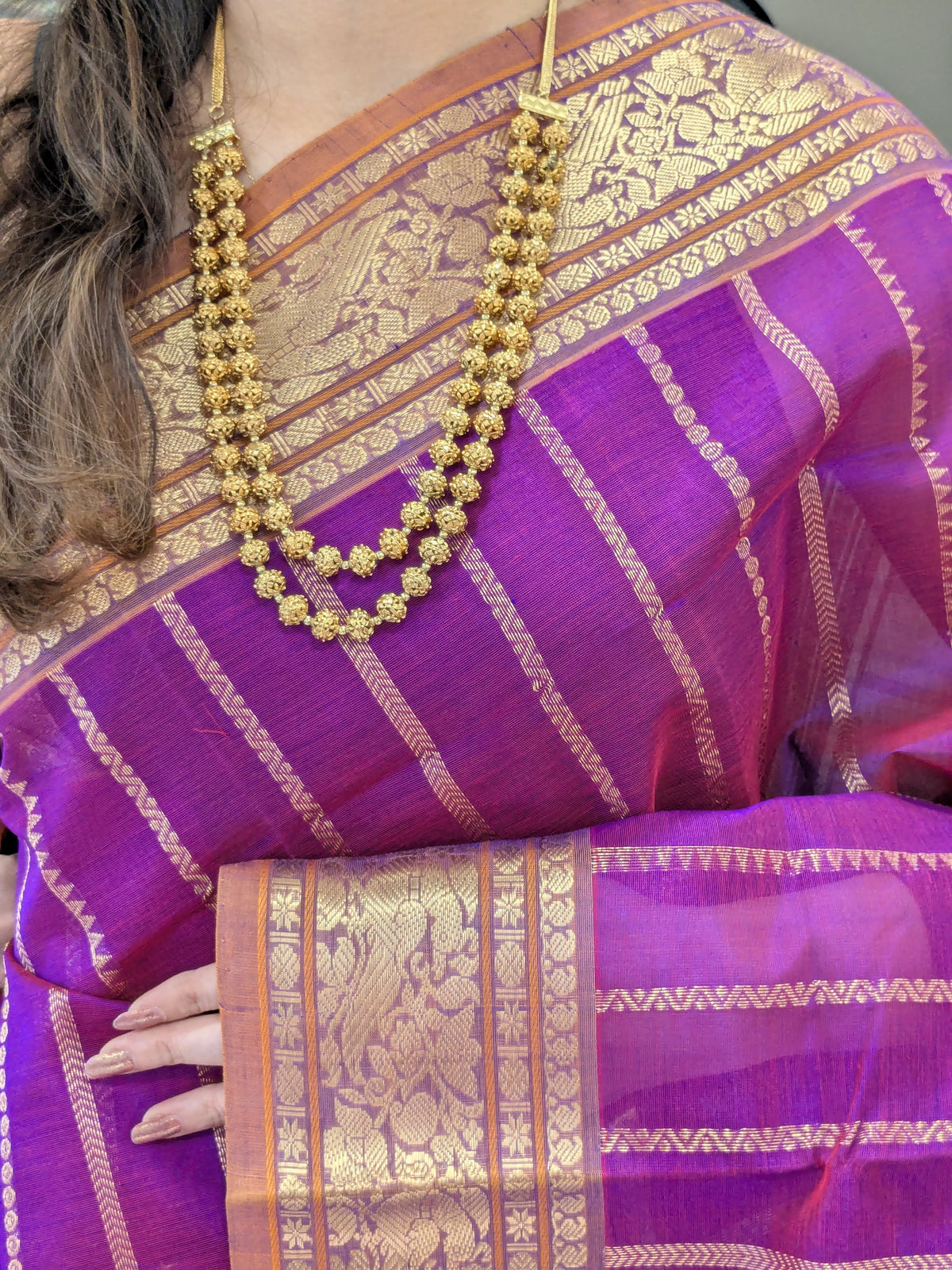 magenta colour wedding saree
