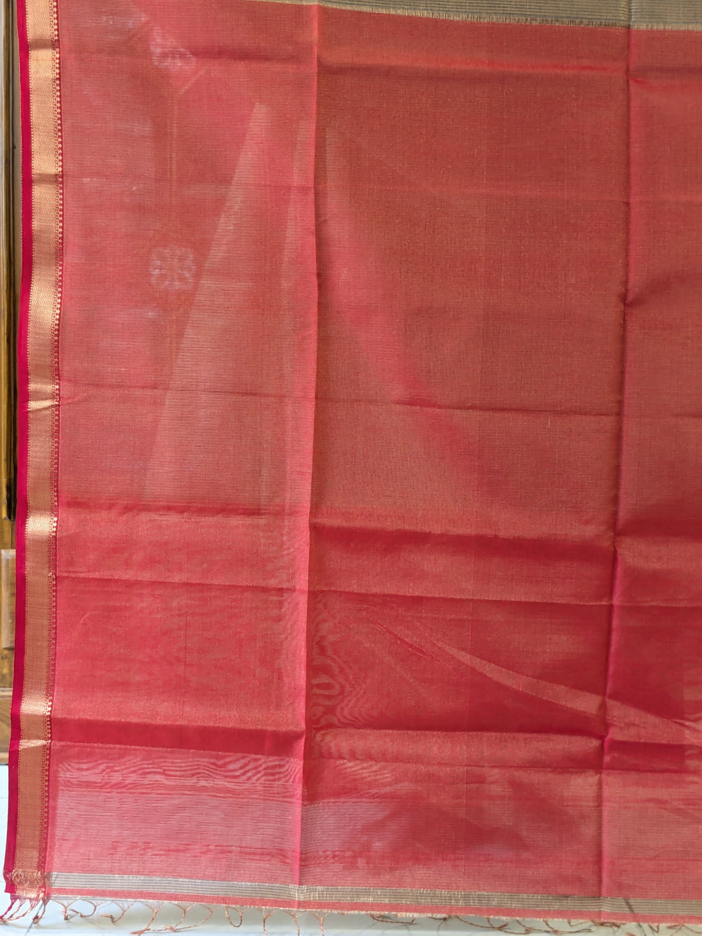 Green Maheshwari Handloom Tissue Silk Saree