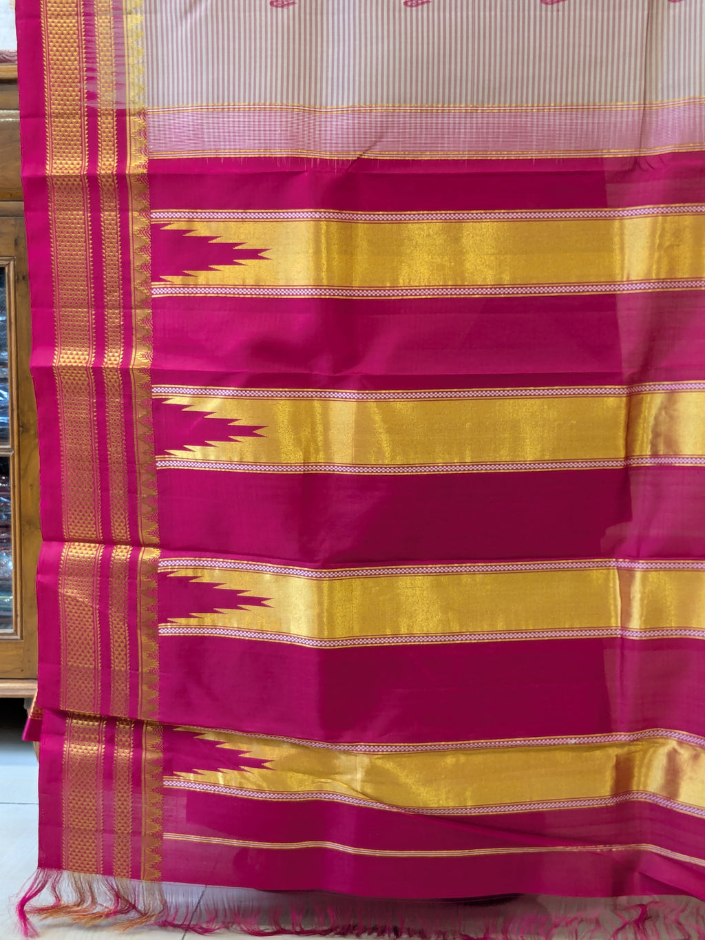 Ilkal Pure Silk Onion Pink Saree