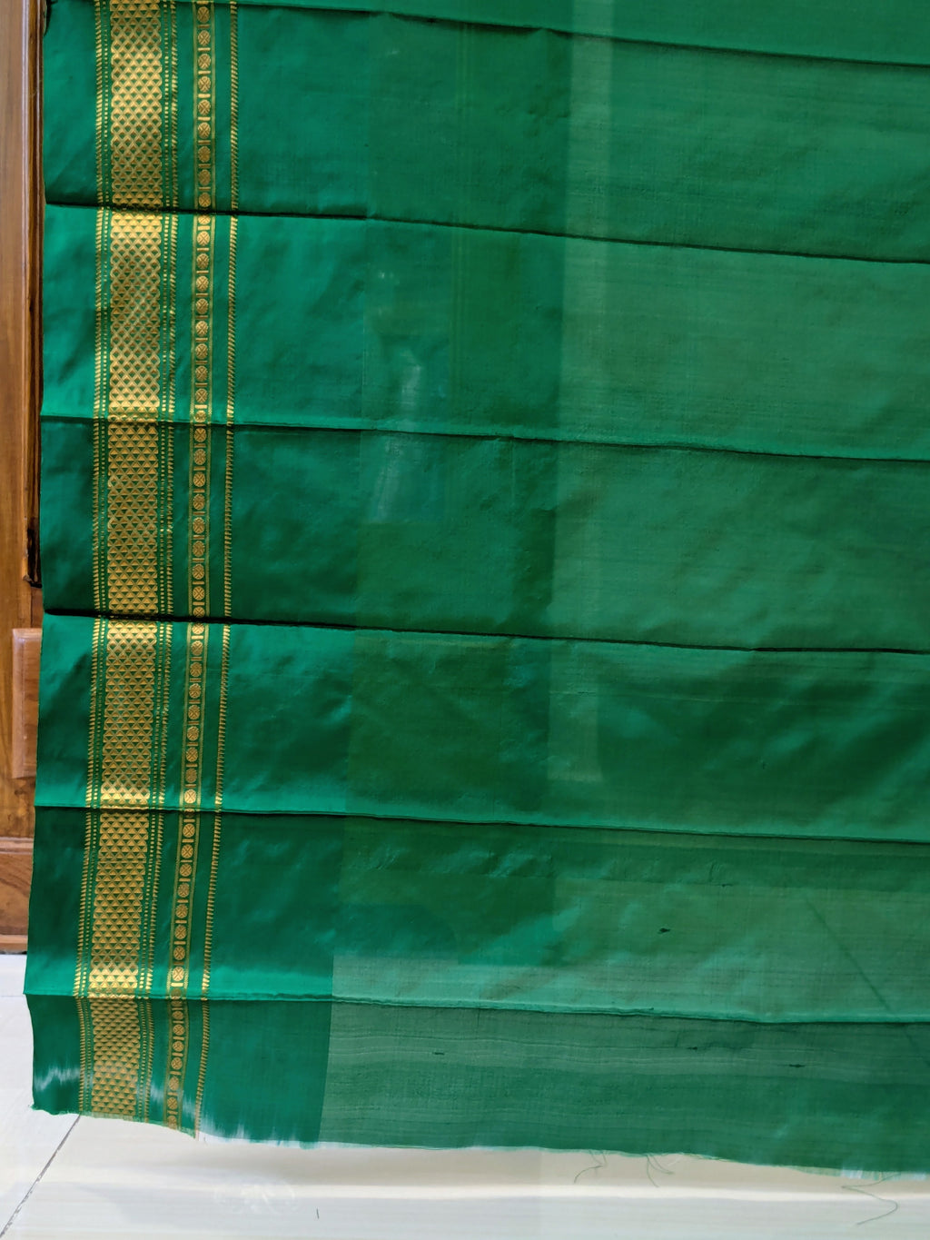 Pure Ilkal Peach Colour Silk Saree