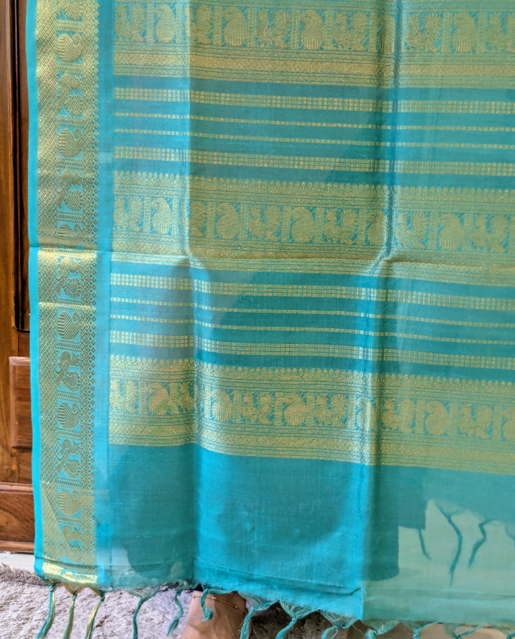 Silk Cotton Red Kanjivaram Saree