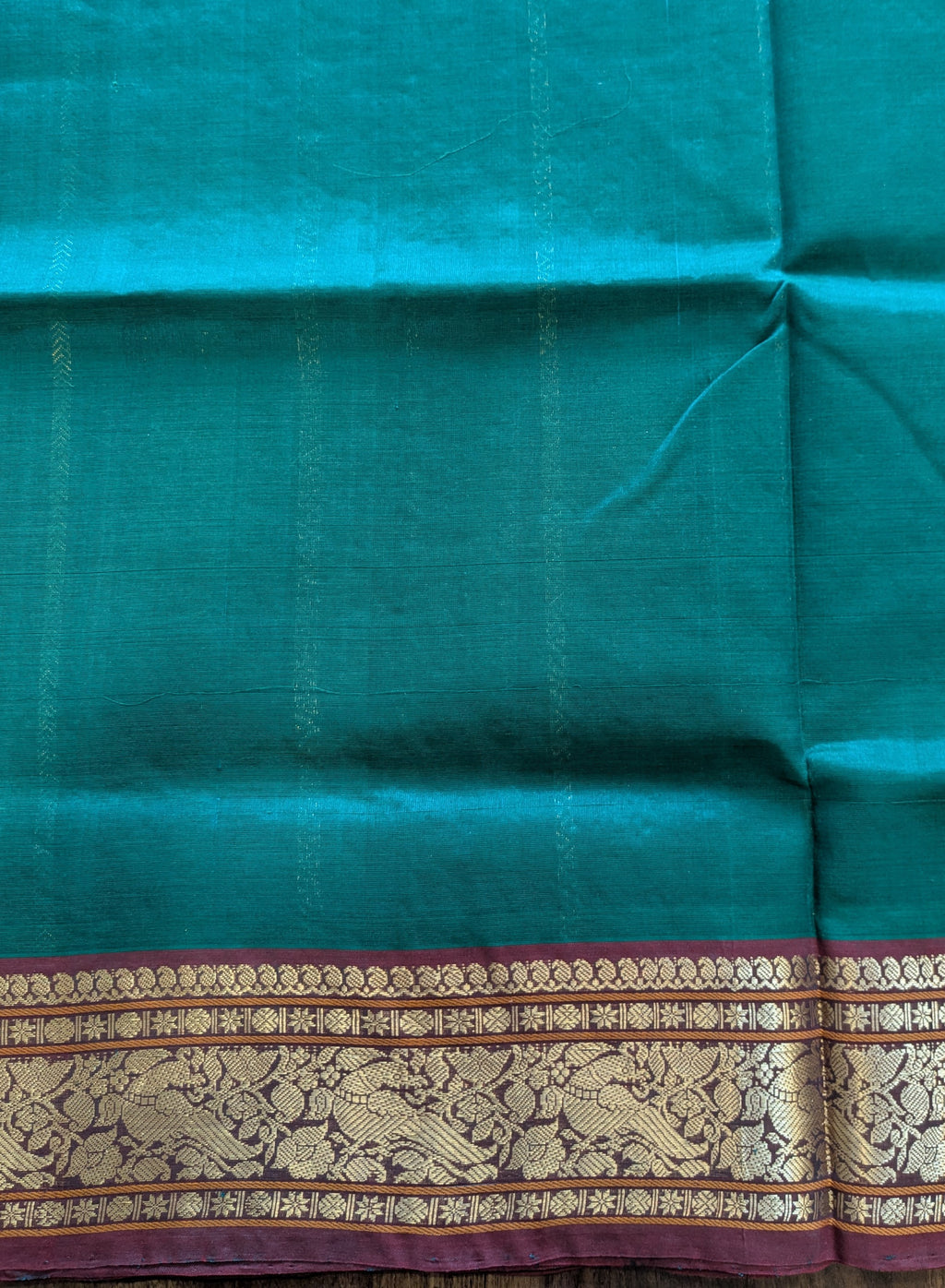 traditional look in green saree
