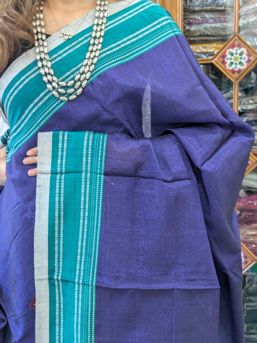 Handloom Purple Ilkal Saree