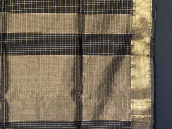 Maheshwari Handloom Black Zari Saree - Image 3